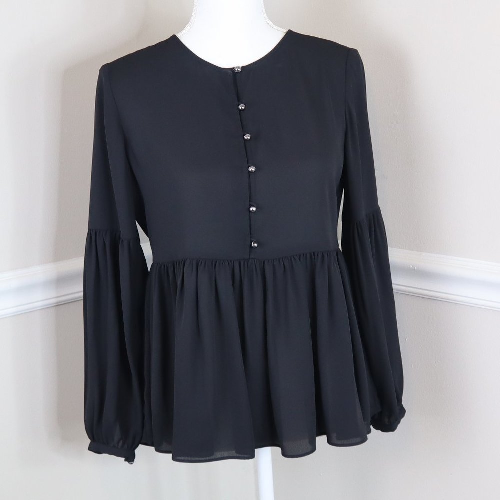Banana Republic x Olivia Palermo Black Blouse